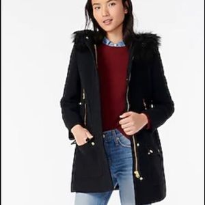 J crew Chateau parka in Italian stadium-cloth wool